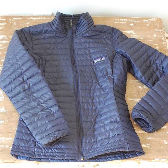 patagonia navy down jacket